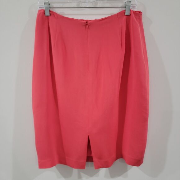 Maggy London Womens Pencil Skirt Size 12 Silk Quiet Luxury Office Business - Picture 2 of 6